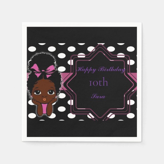 Glam Girl Theme Napkin (Front)