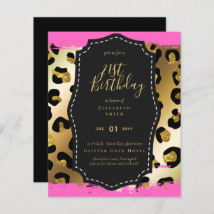 Glam Girly Glitter 21st birthday (or other) Invite