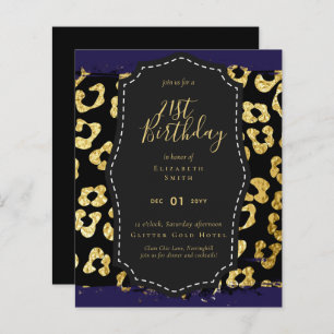 Glam Girly Glitter 21st birthday (or other) Invite