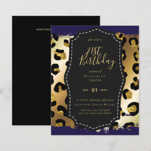 Glam Girly Glitter 21st birthday (or other) Invite