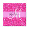 Glam Girly Hot Pink Glitter Sparkles Name Monogram