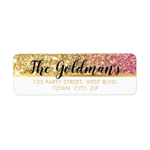 GLAM glamourous cool luxe pink gold glitter
