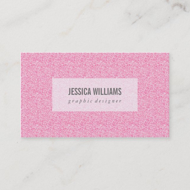 Glam Glitter Business Cards (Front)