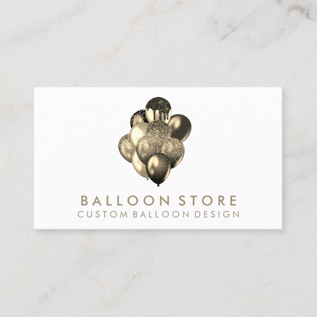 Glam Glitter Event Party Decor Balloon Business Card (Front)