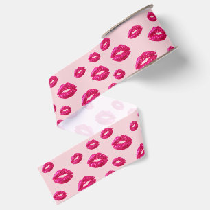 Glam Glitter Lipstick Kiss Grosgrain Ribbon
