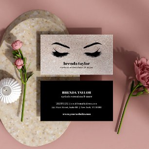 Glam Glitter Makeup Artist Eyelash  professional Business Card