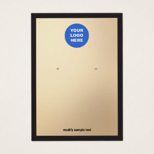 Glam Gold Add Your Logo Earring Display Card