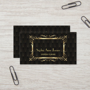 Glam Gold Art Deco Great Gatsby Professional Business Card