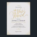 Glam gold calligraphy vintage the vow renewal invitation<br><div class="desc">Glamour faux gold glitter hand lettering calligraphy "the vow renewal" and gold dots confetti on Editable off white background, pretty shimmer faux metallic gold glitter effect, modern, chic, elegant and classy, great for your vintage style wedding vows renewal ceremony in winter. Editable background colour to match your ceremony theme colours....</div>