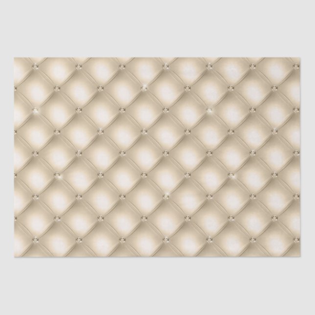Glam Gold Cream Champagne Diamond Glitz Wedding  Tissue Paper (Front)