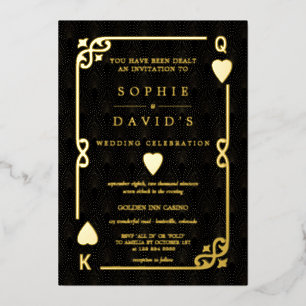 Glam GOLD FOIL Casino Las Vegas Poker Wedding