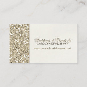 Glam Gold Glitter Business Card