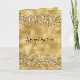 Glam Gold Glitter Confetti Card