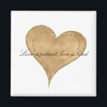 Glam Gold Glitter Heart    Magnet<br><div class="desc">Heart of Gold Glam Glitter (image of glitter) personalised wedding or any occasion</div>