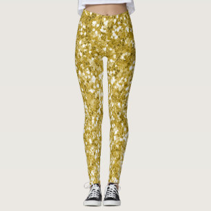 Glam gold glitter leggings