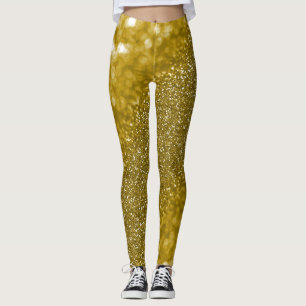 Glam gold glitter leggings