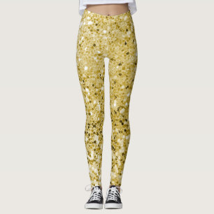 Glam gold glitter leggings