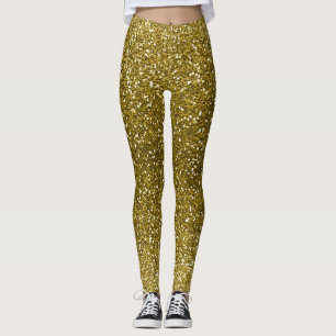 Glam gold glitter leggings