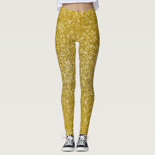 Glam gold glitter leggings