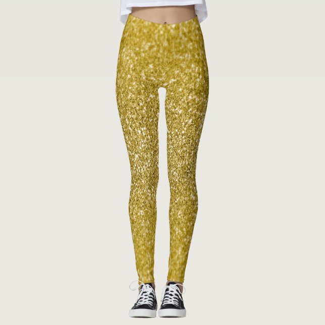Glam gold glitter leggings (Front)