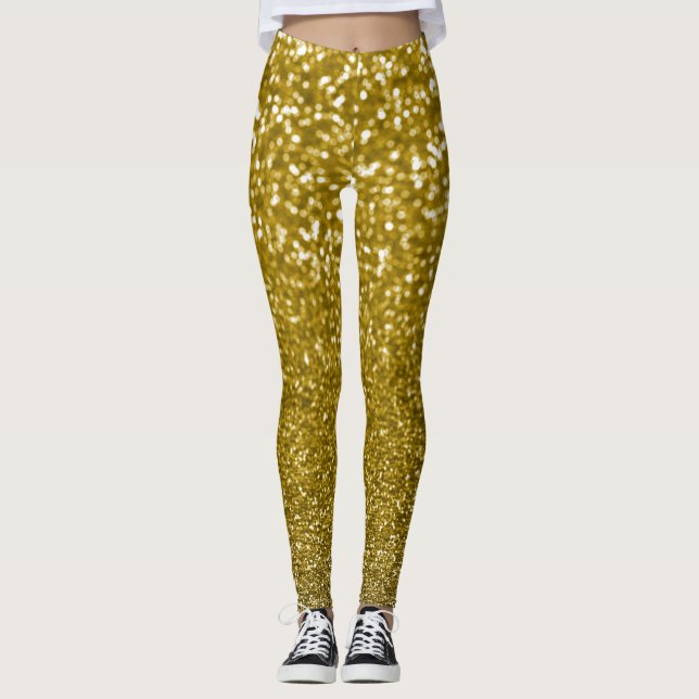 Glam gold glitter leggings (Front)