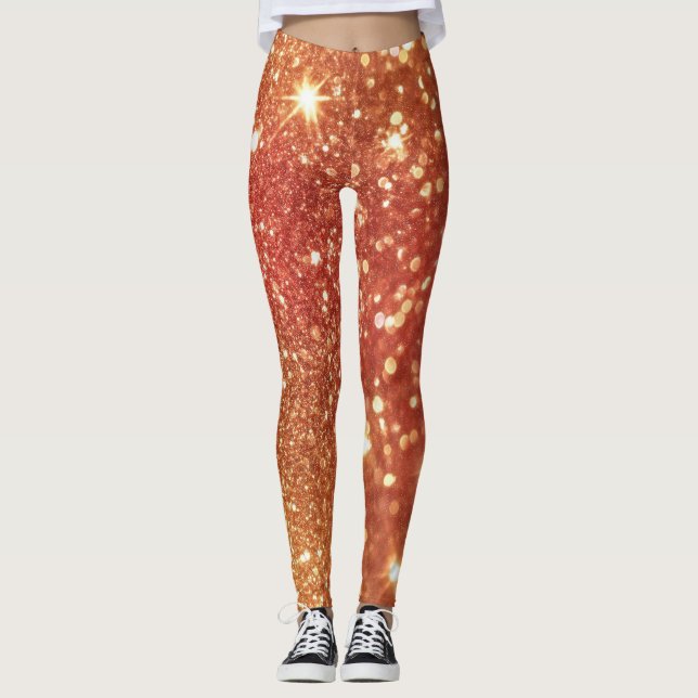 Glam gold glitter leggings (Front)