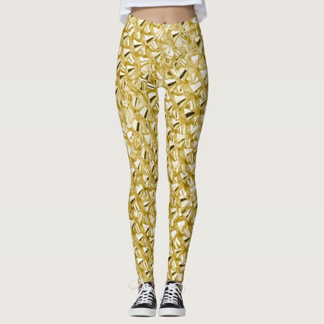 Glam gold glitter leggings (Front)