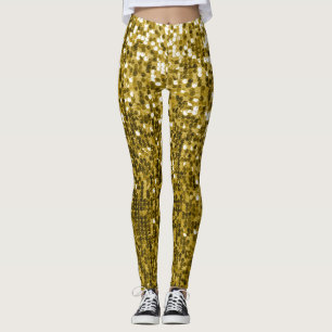 Glam gold glitter leggings