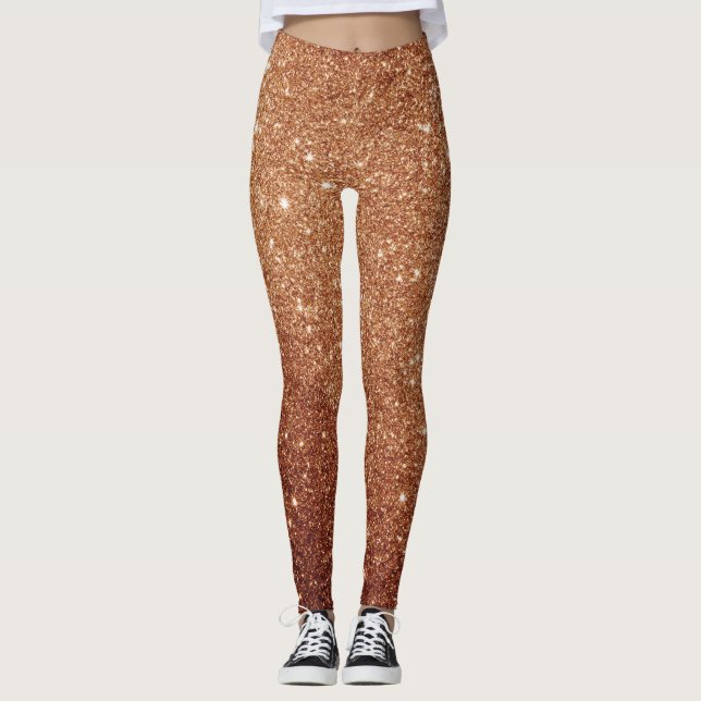 Glam gold glitter leggings (Front)