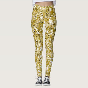 Glam gold glitter leggings