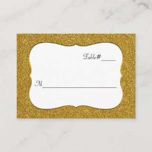 Glam Gold Glitter Look Wedding Place cards