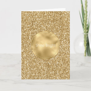 Glam Gold Glitzy Glitter    Card