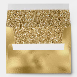 Glam Gold Glitzy Glitter Envelope