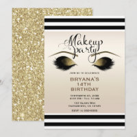 Glam Gold Makeup Eyelashes Beauty Custom Party