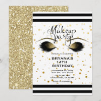 Glam Gold Makeup Eyelashes Beauty Dots Party