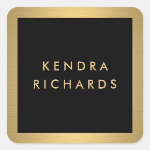 Glam Gold Name Logo Stickers