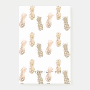 Glam Gold Pineapples Post-it Notes