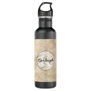 Glam Gold Rose Blush Pink Leopard Print 710 Ml Water Bottle