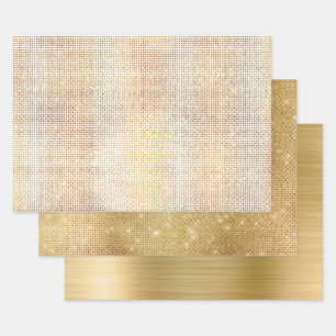 Glam Gold Sparkle Wrapping Paper Sheet