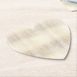 Glam Gold Stripes Paper Coaster