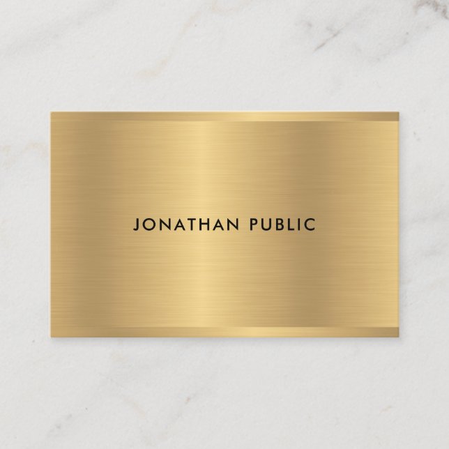 Glam Gold Template Elegant Modern Luxury Popular Business Card (Front)