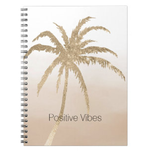Glam Gold Tropical Palm ombre   Notebook