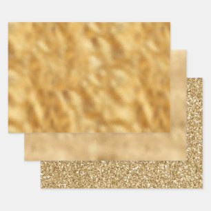 Glam Gold Wrapping Paper Sheet