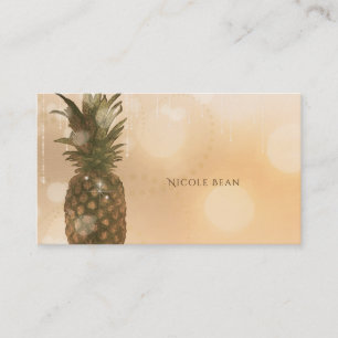 Glam Golden Pineapple Elegant Tropical Chic Glam Business Card