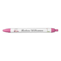 Glam Golf Gal Pink Cart Flag Personalised Name Pen