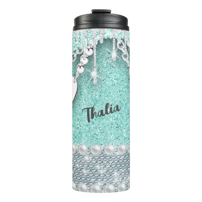 Glam Grunge Sparkle Thermal Tumbler (Front)