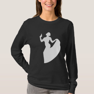 Glam Gun Girl White Logo T-Shirt