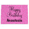 Glam Happy Birthday Hot Pink Glitter Sparkle Name