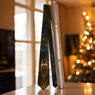 Glam Happy New Year Steampunk Champagne Tie