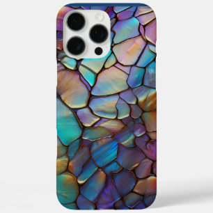 Glam Iridescent Opal Gemstone Stained Glass iPhone 16 Pro Max Case